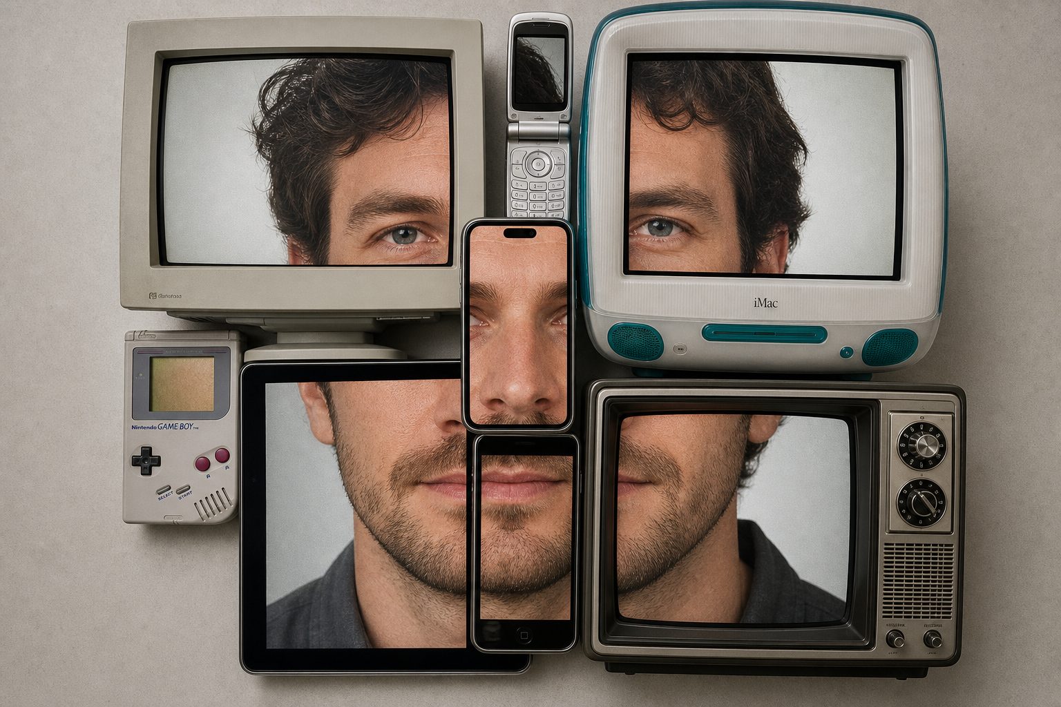 Collage of Retro Tech Portrait