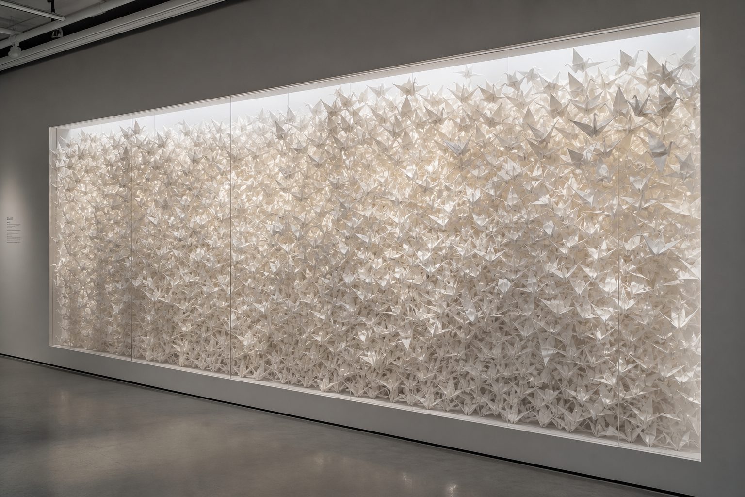 Thousand White Paper Cranes Installation