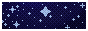 Pixel art of stars changing colors.