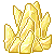 animated pixel art of a shimmering yellow crystal of the fictional mineral sacridite. by DogiCrimson