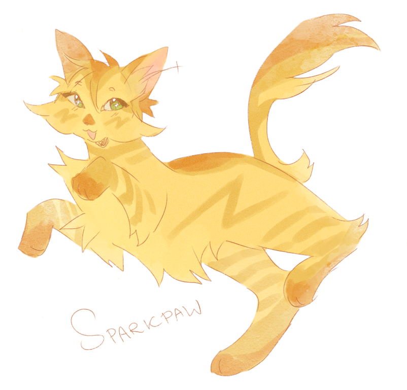 04.07.2026: the most ThunderClan cat to ever ThunderClan — Sparkpaw(pelt)
I just started reading AVoS for the first time in my life and after 3 chapters I just had to sketch Sparkpaw. She's so cute. Reminds me of Cinderpelt back when she was Fireheart's apprentice