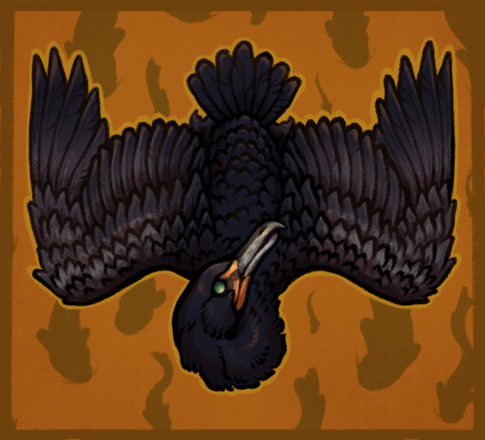 drawing of a cormorant