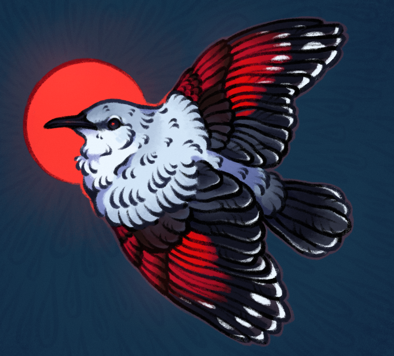 drawing of a wallcreeper