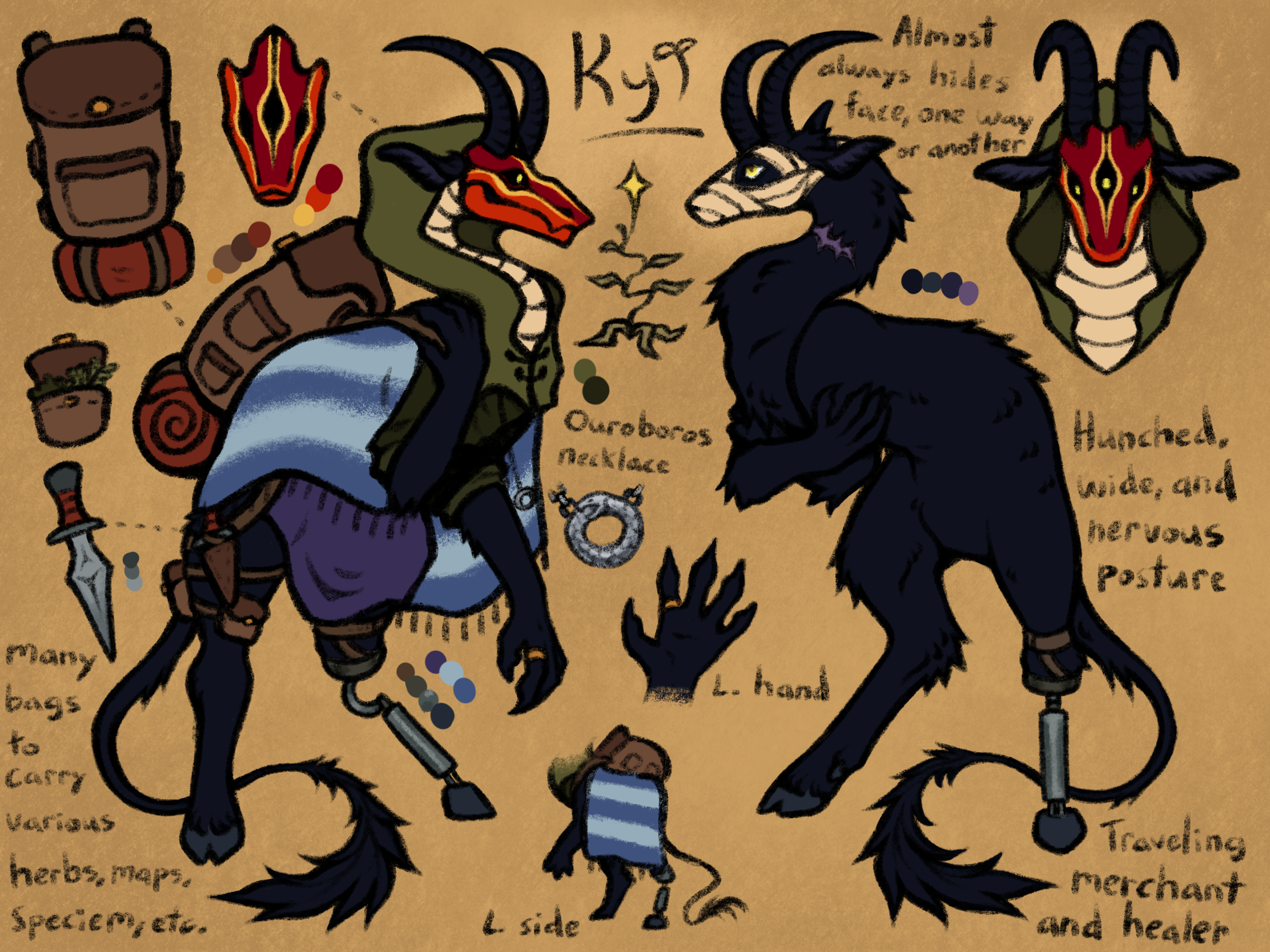 a revamped ref sheet of a old oc