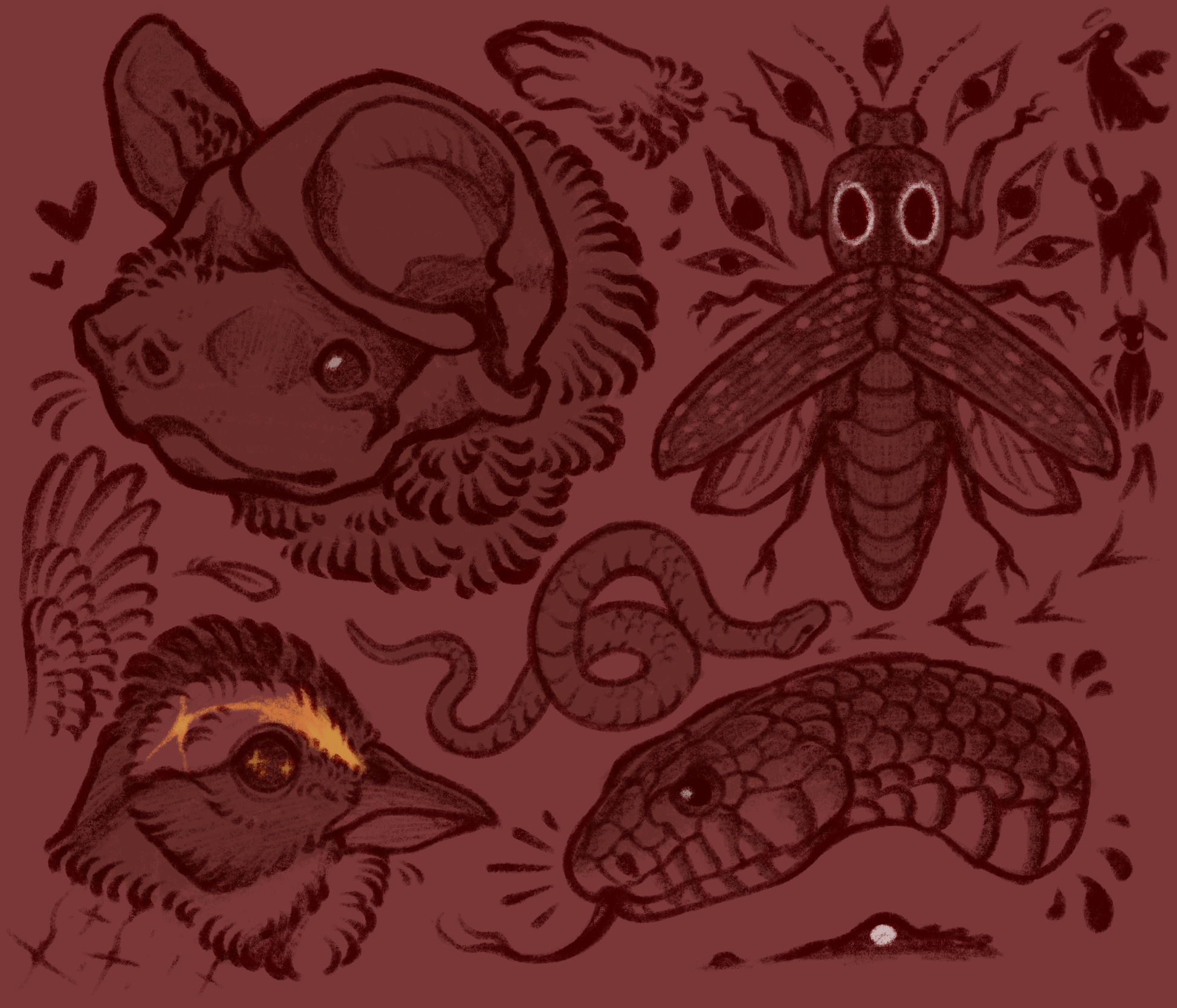 misc animal sketchpage