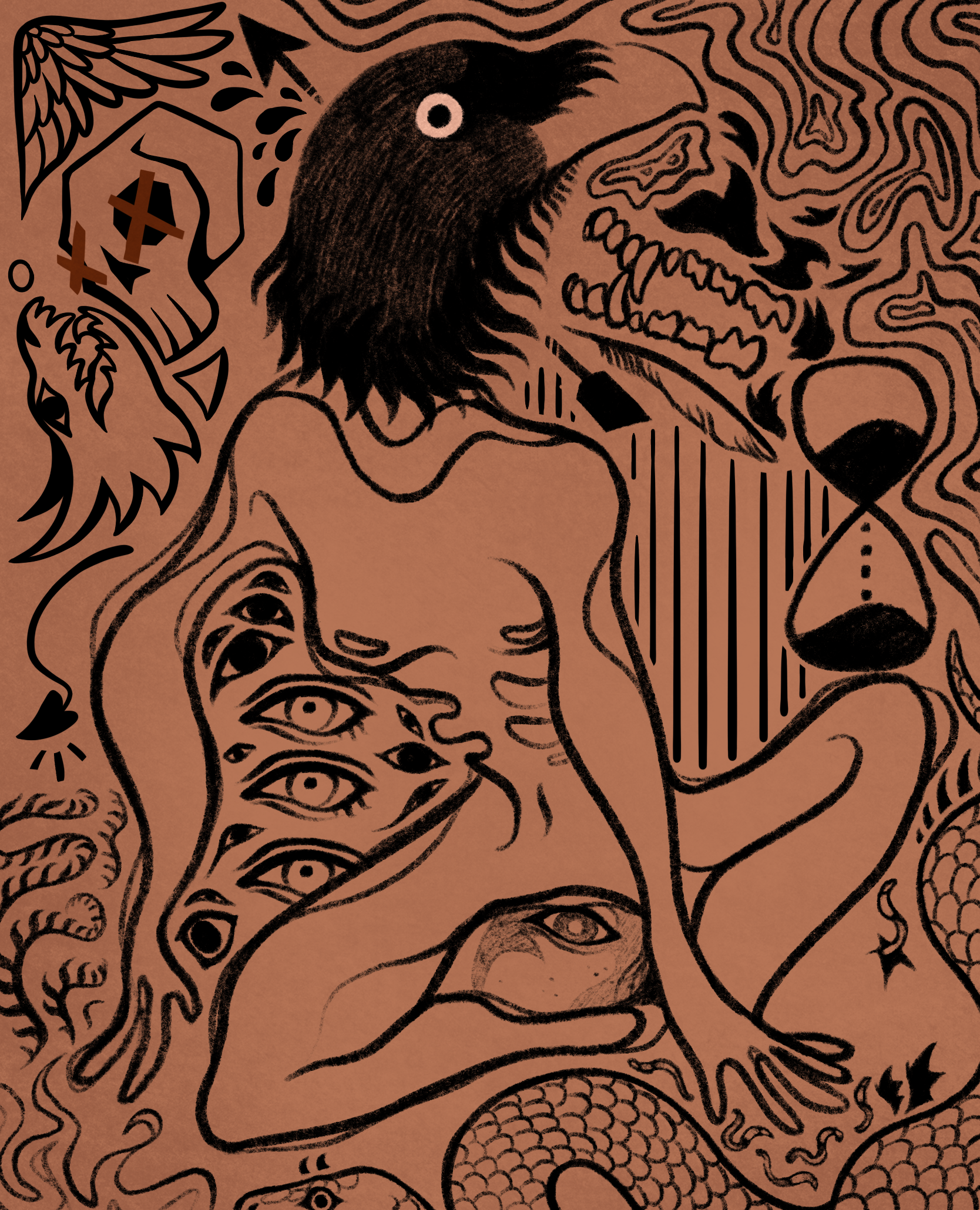 crow head