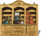 gif of a book flying out a bookshelf