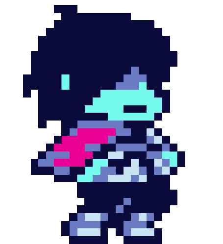 Kris Deltarune doing the Russian squat dance