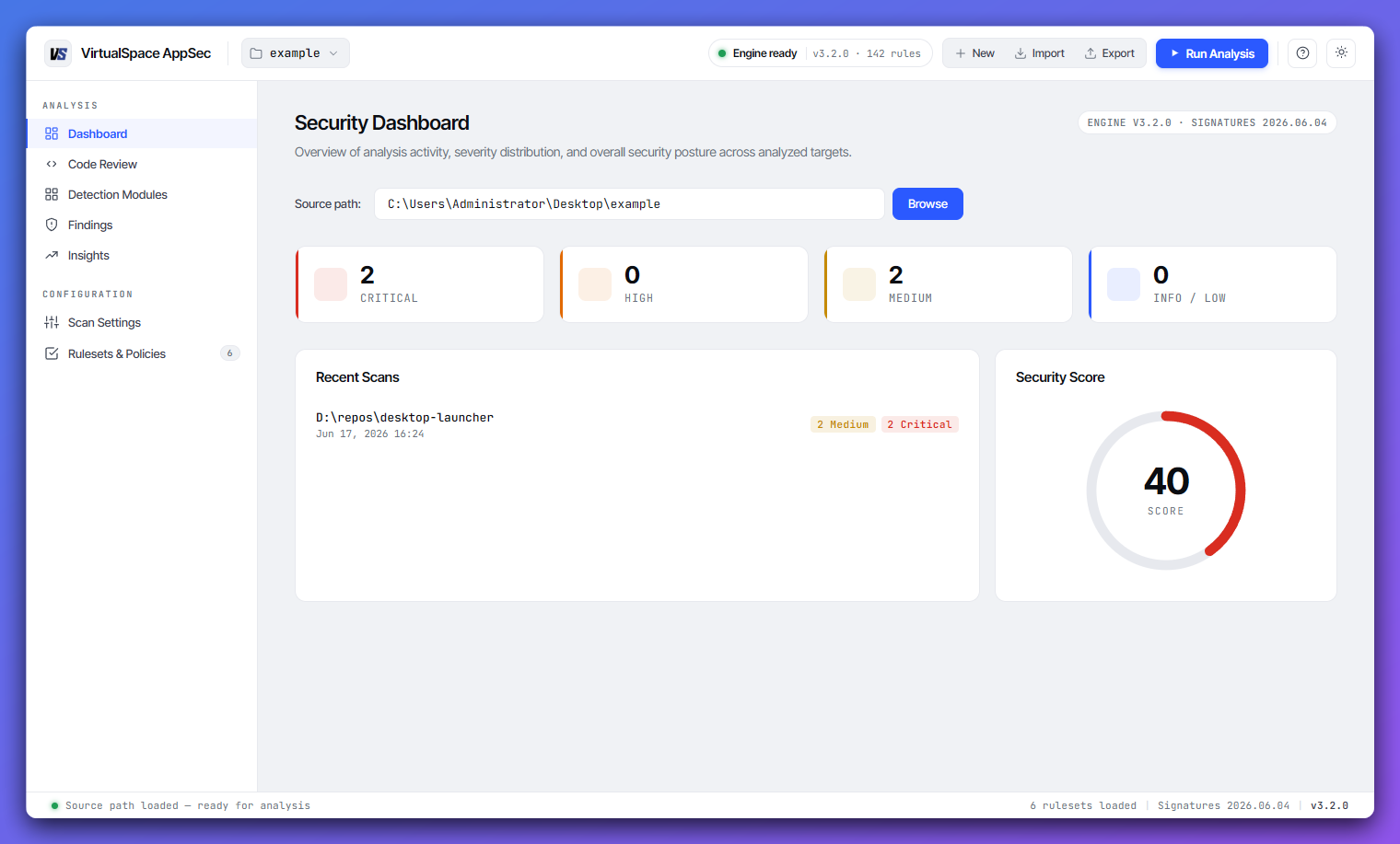 VirtualSpace AppSec preview