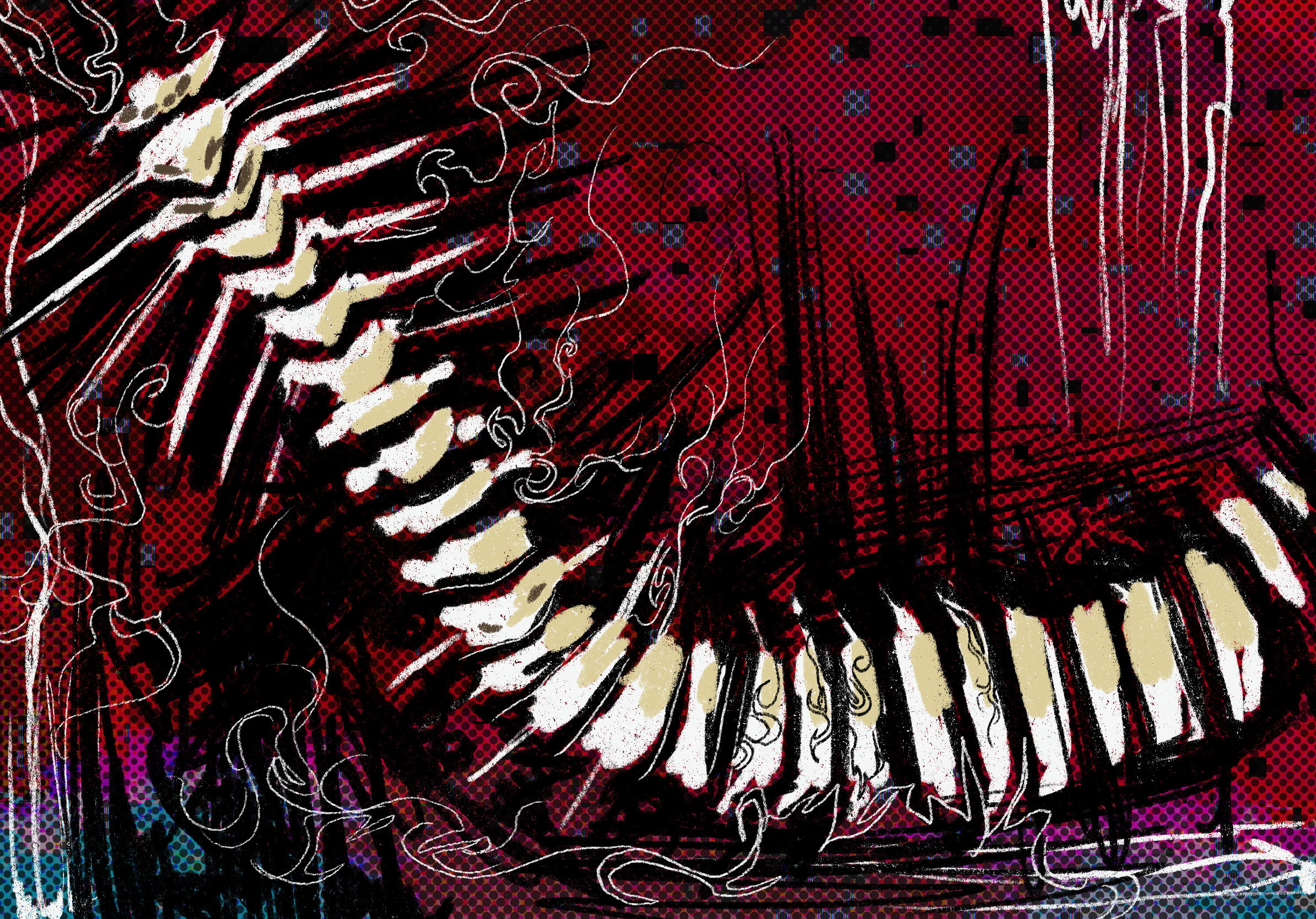 scary spine red