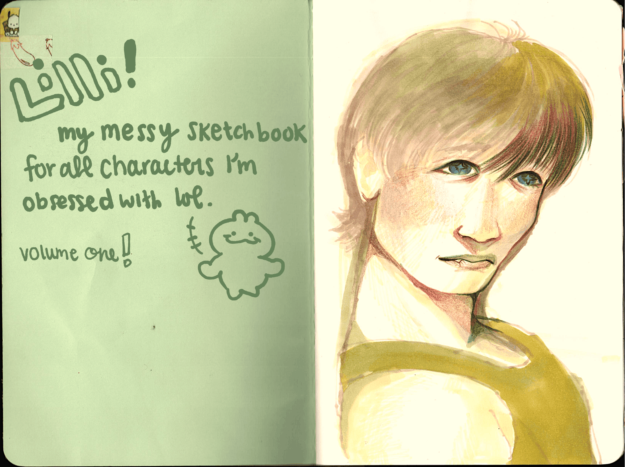 page one of lilli sketchbook