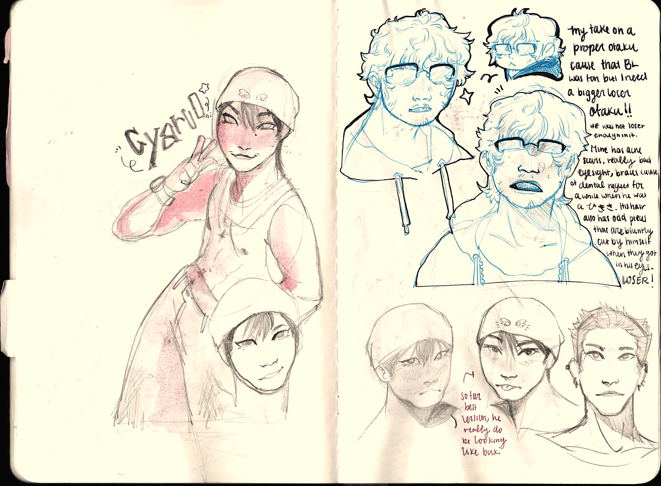 page three of lilli sketchbook