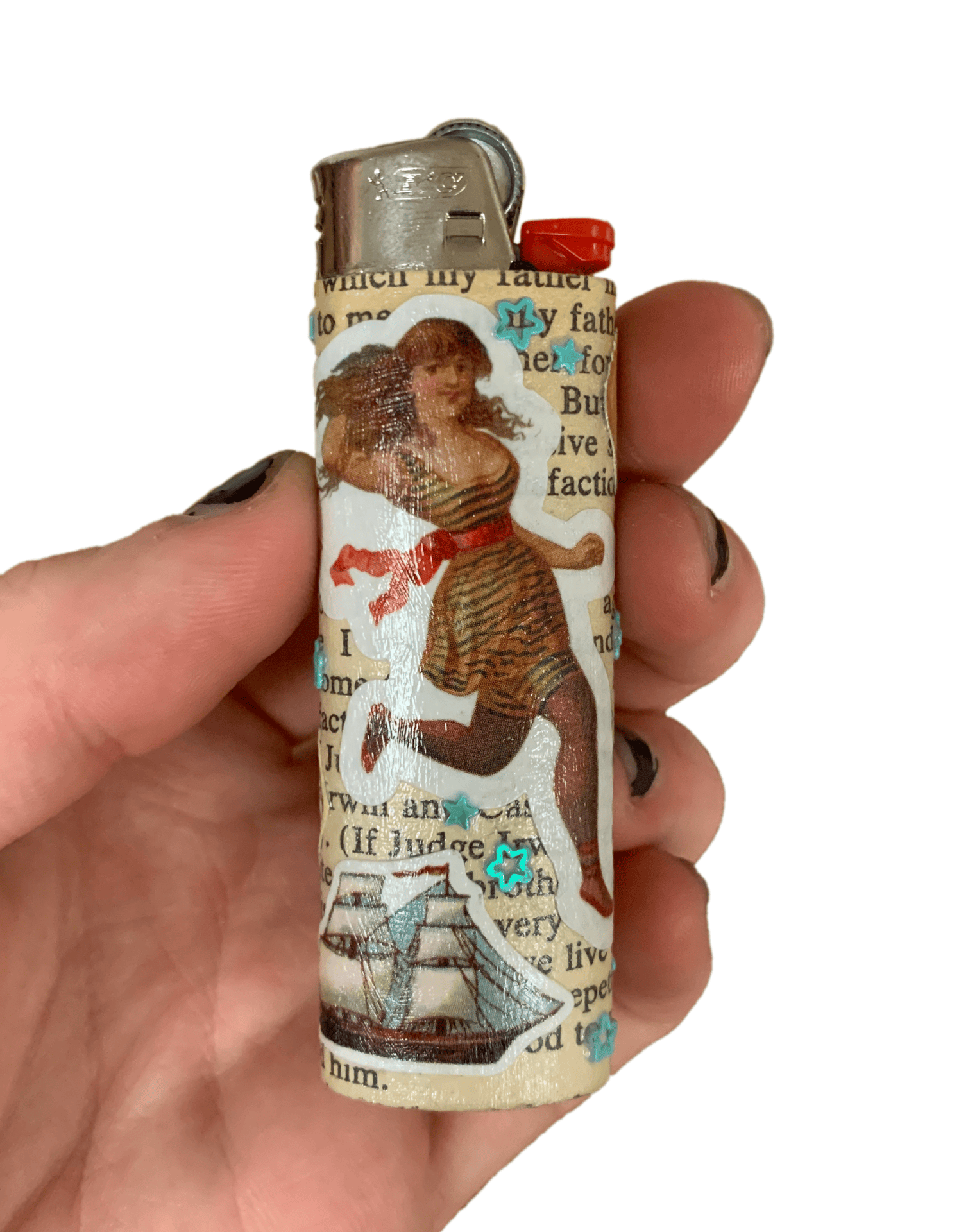 ocean vibe decorated lighter