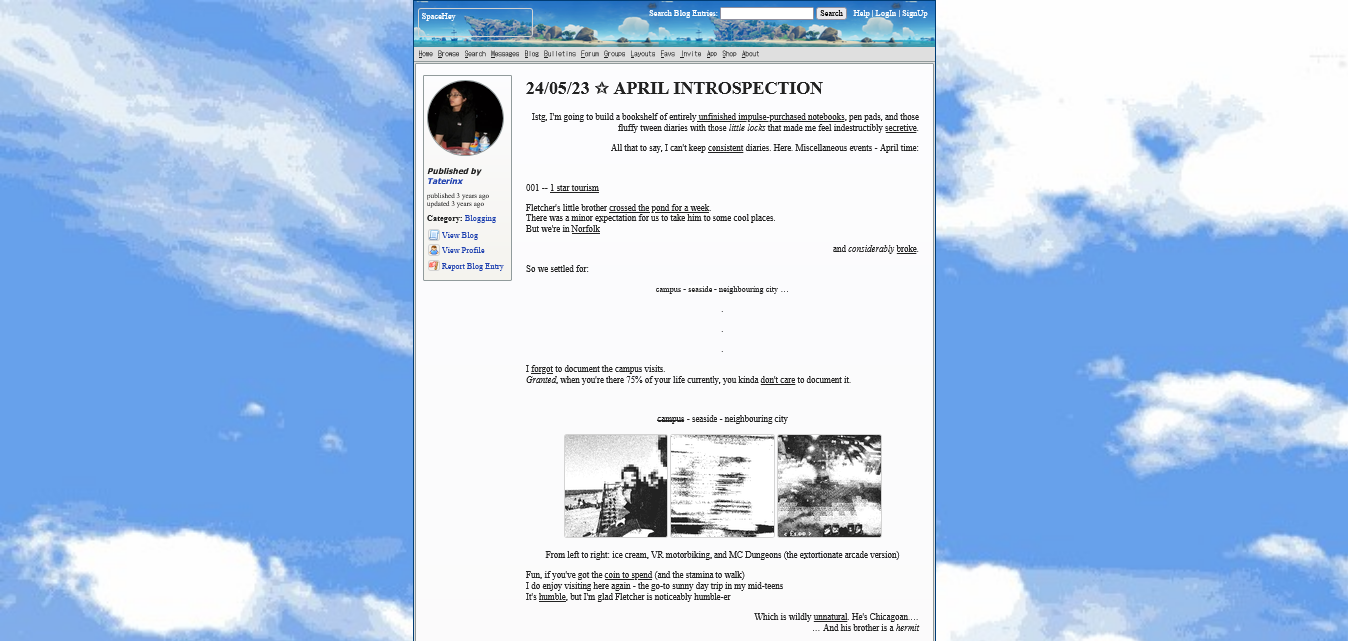 SpaceHey blog