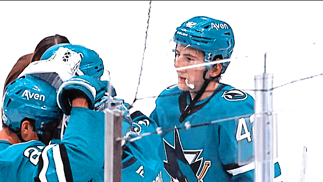 luca and mack after luca's first nhl goal <3!! luca and mack after luca's first nhl goal <3!!