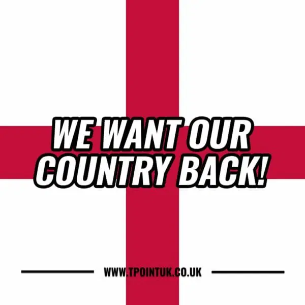 'We Want Our Country Back' Stickers