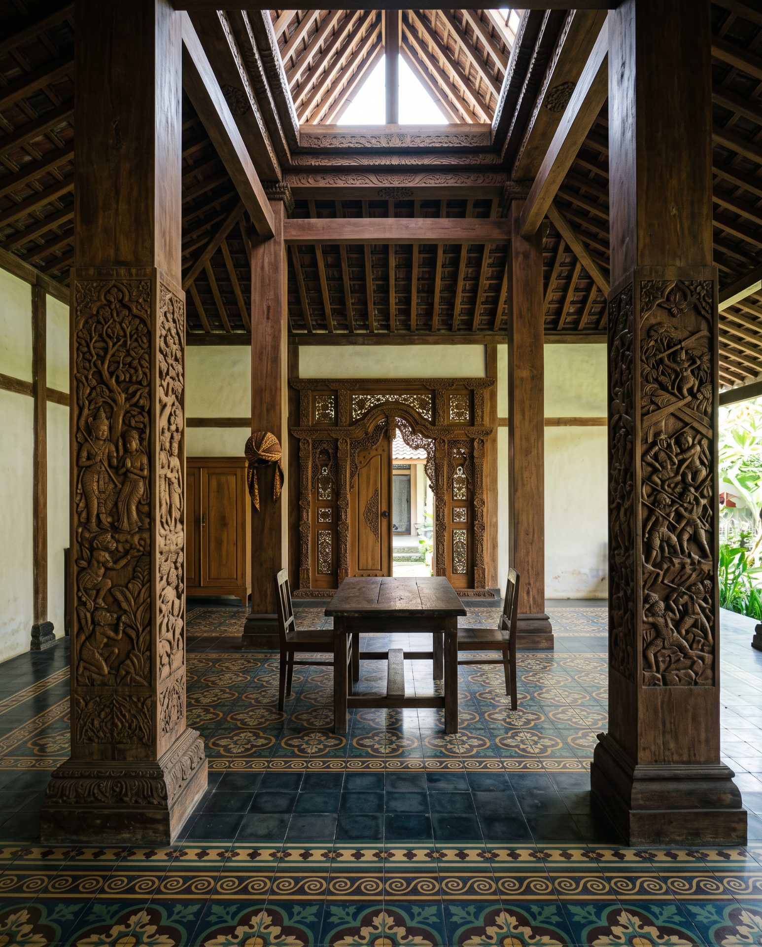 Traditional Javanese Joglo Interior Architecture