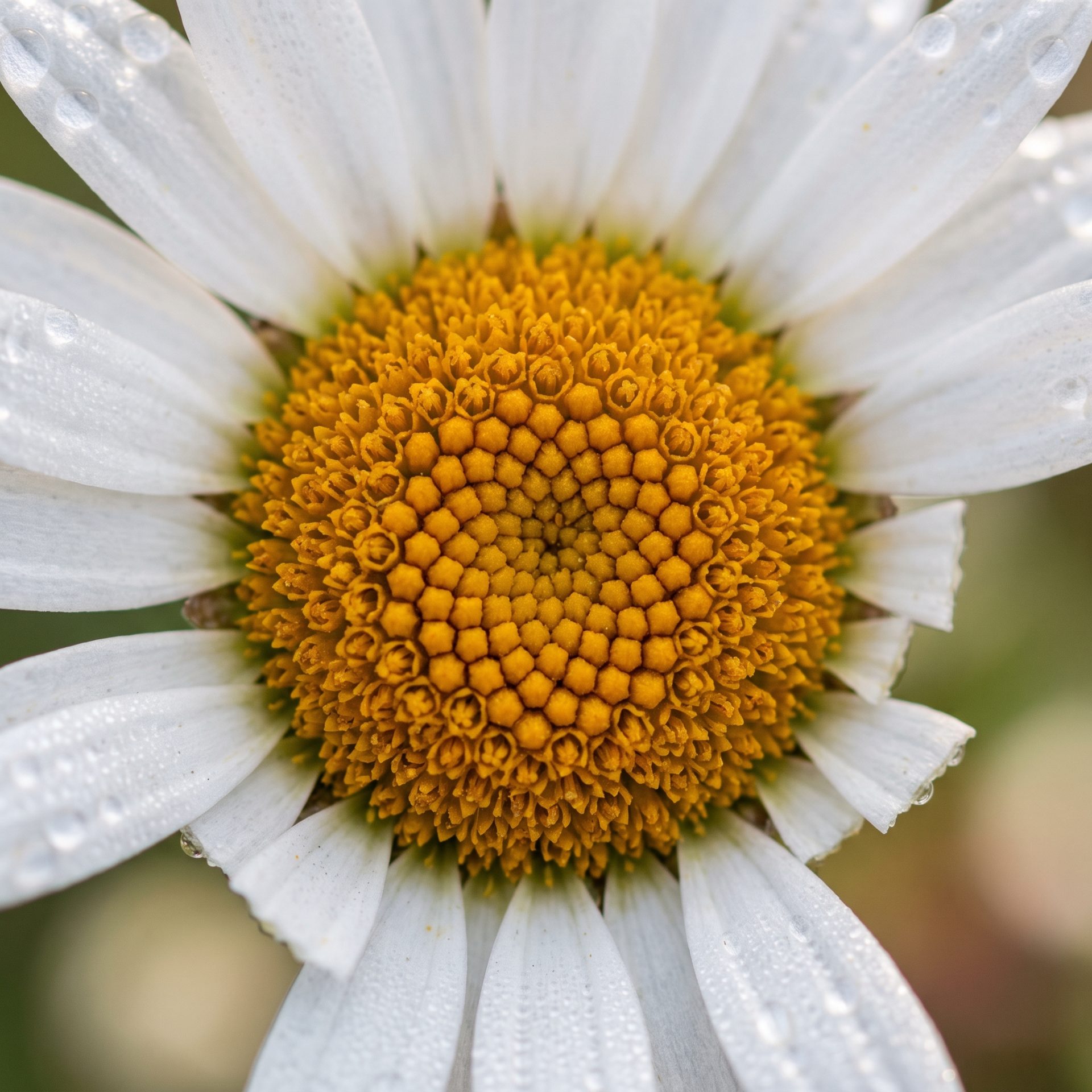 Dew Kissed Daisy Center Macro