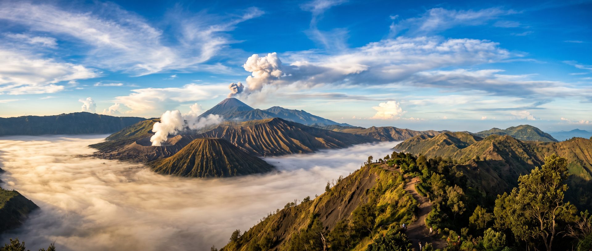 Mount Bromo Dawn Eruption