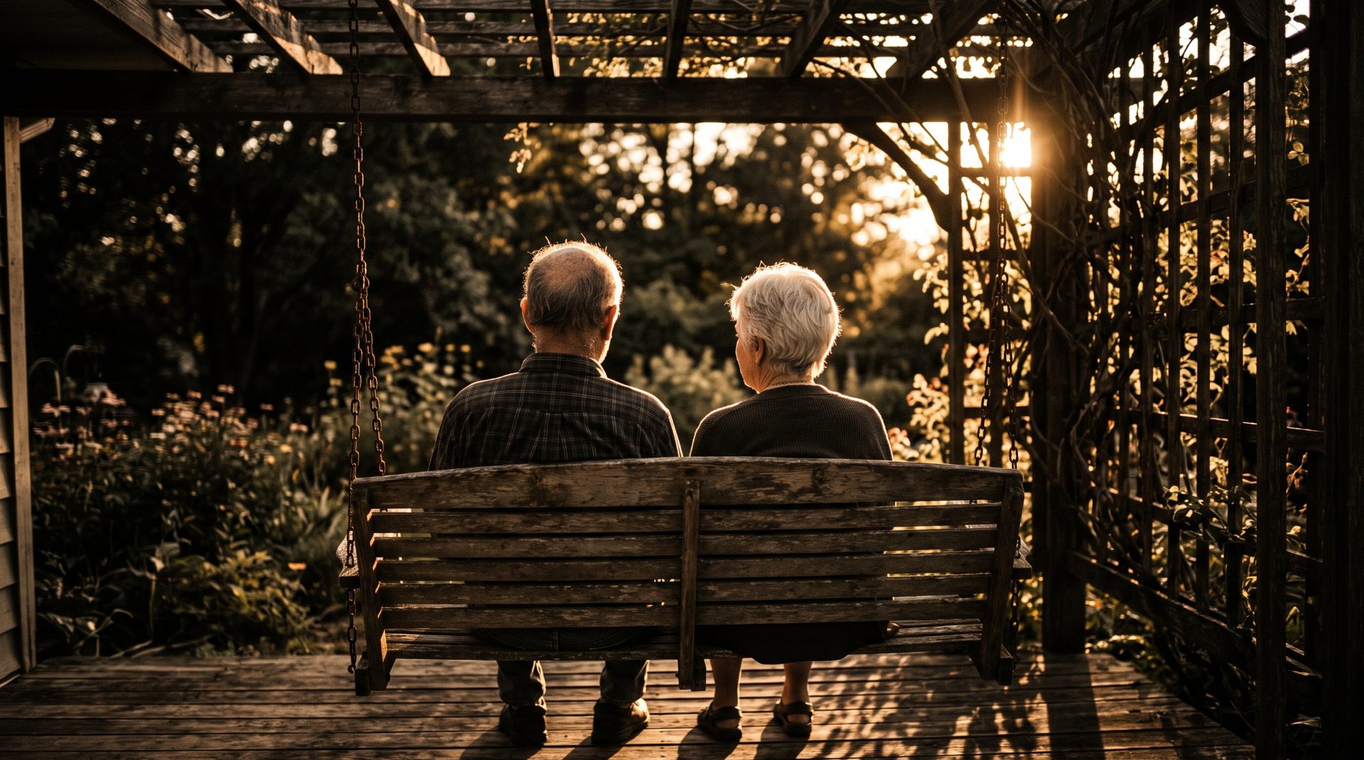 Sunset Serenade on Porch Swing