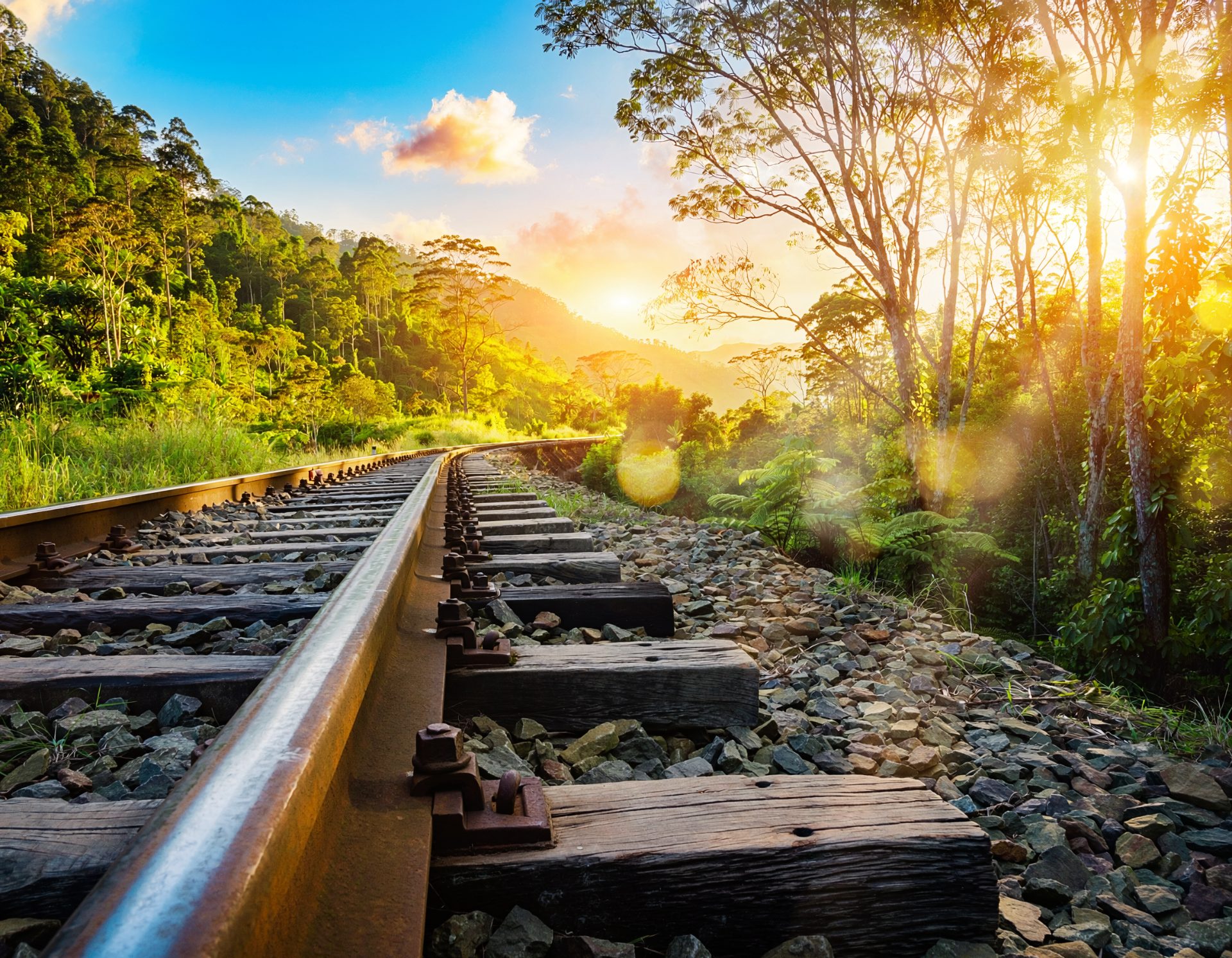 Golden Sunset Railway Journey
