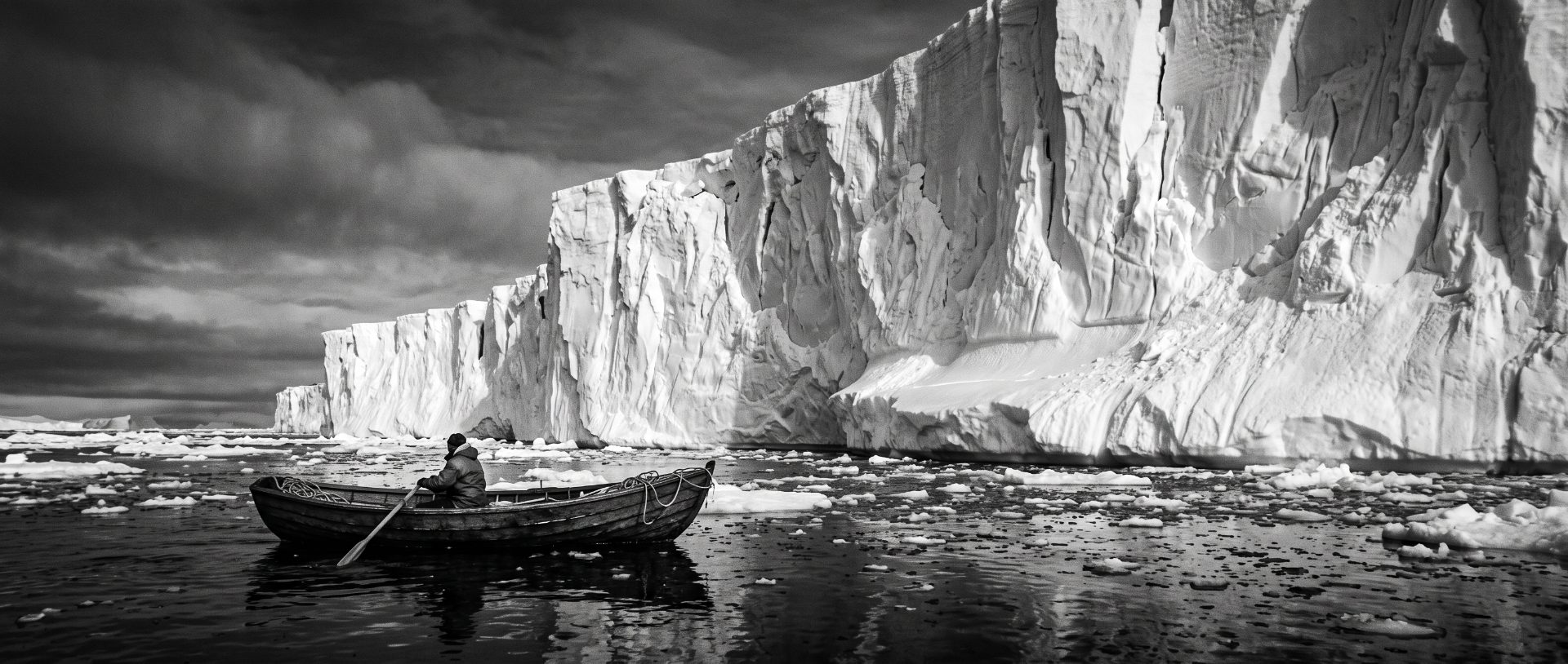 Alone Against The Glacial Wall