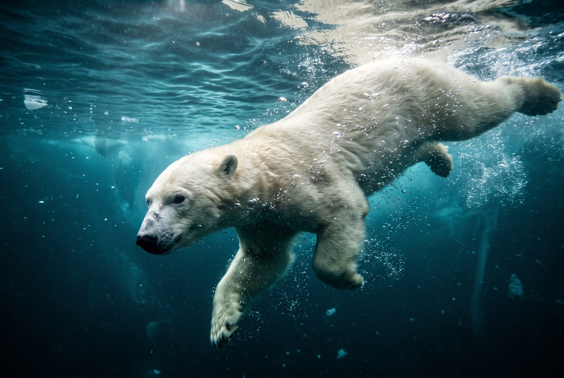 Polar Bear Underwater Grace