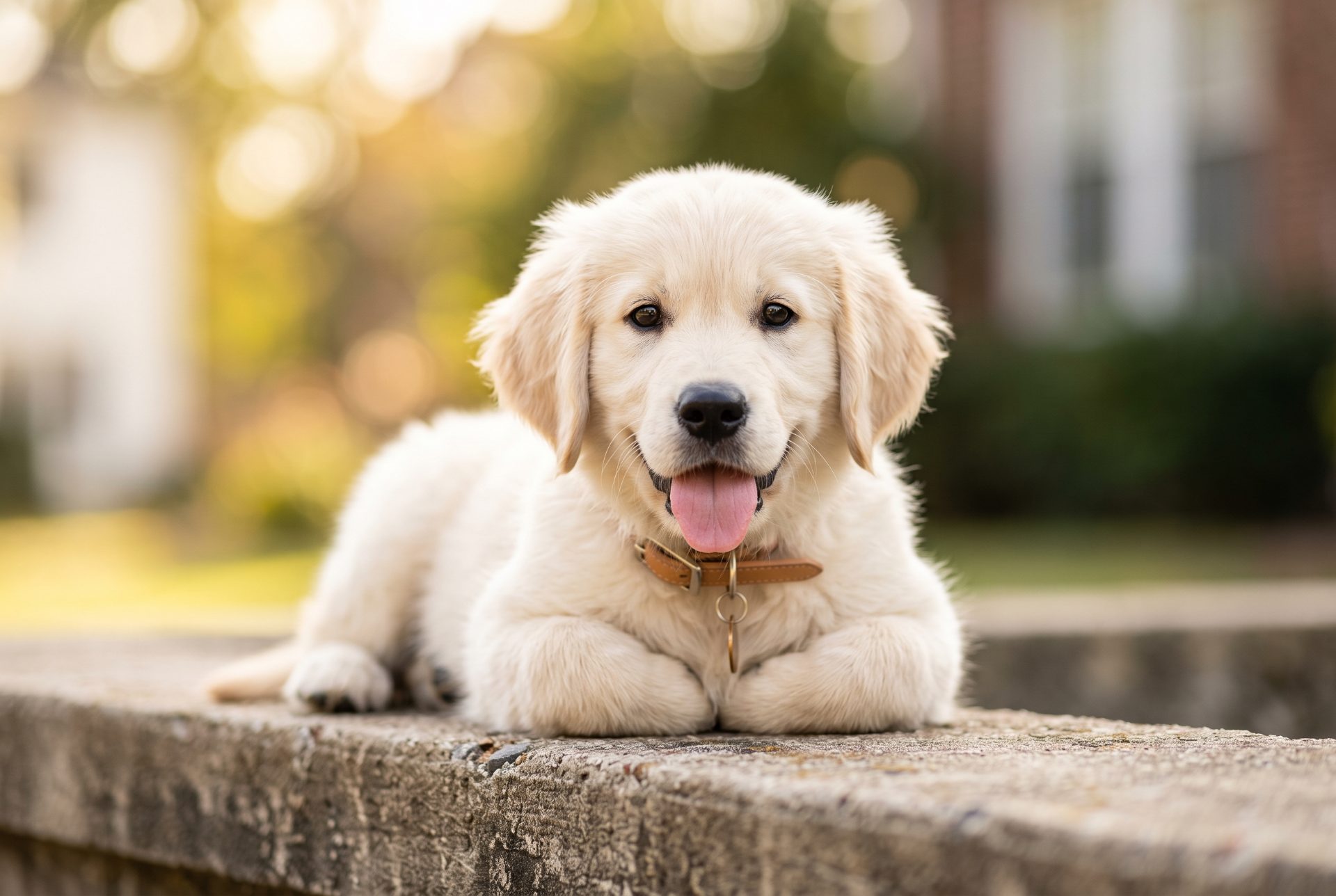 Joyful Golden Retriever Puppy Portrait
