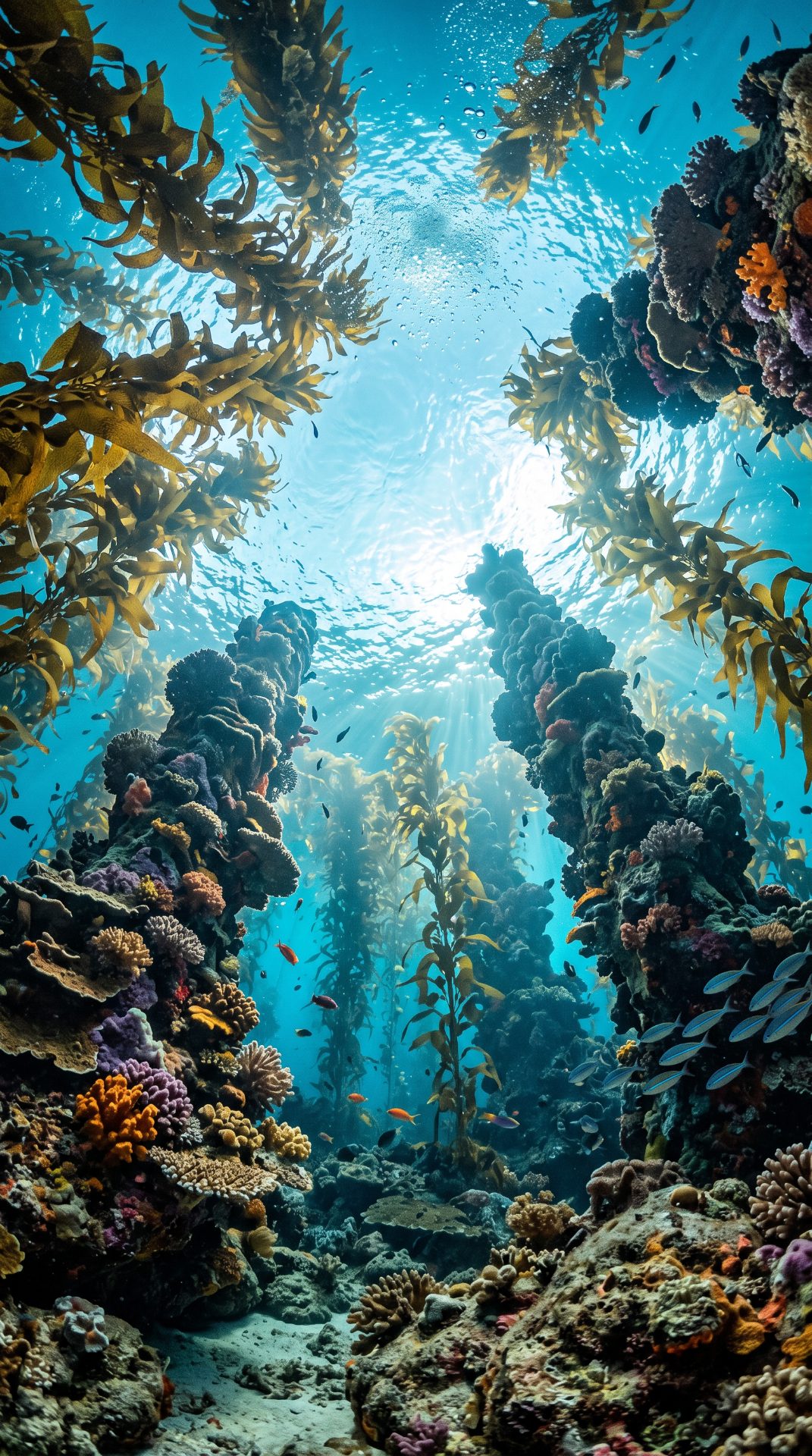 Submerged Forest Sunlight Ascent
