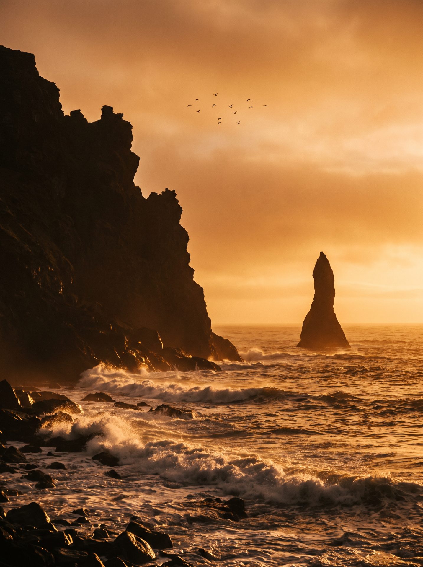 Golden Hour Coastal Cliffs