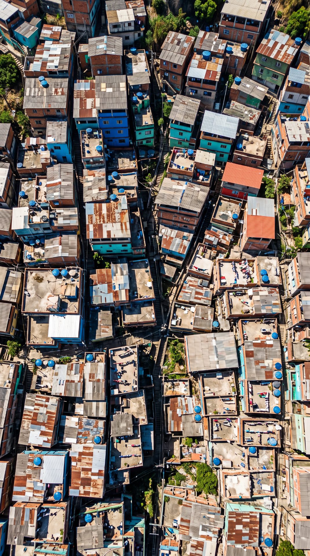 Vibrant Urban Favela Mosaic