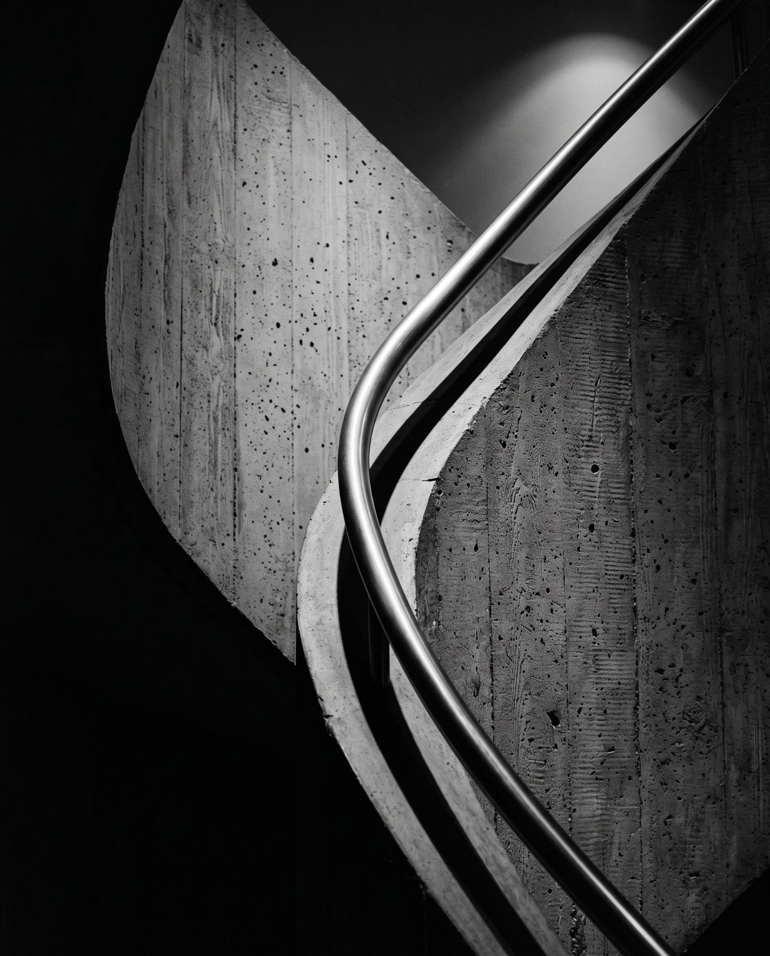 Curved Metal and Concrete Harmony