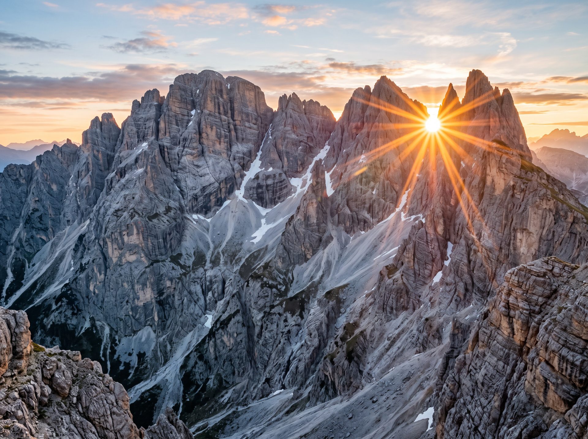 Sunrise Over Jagged Peaks