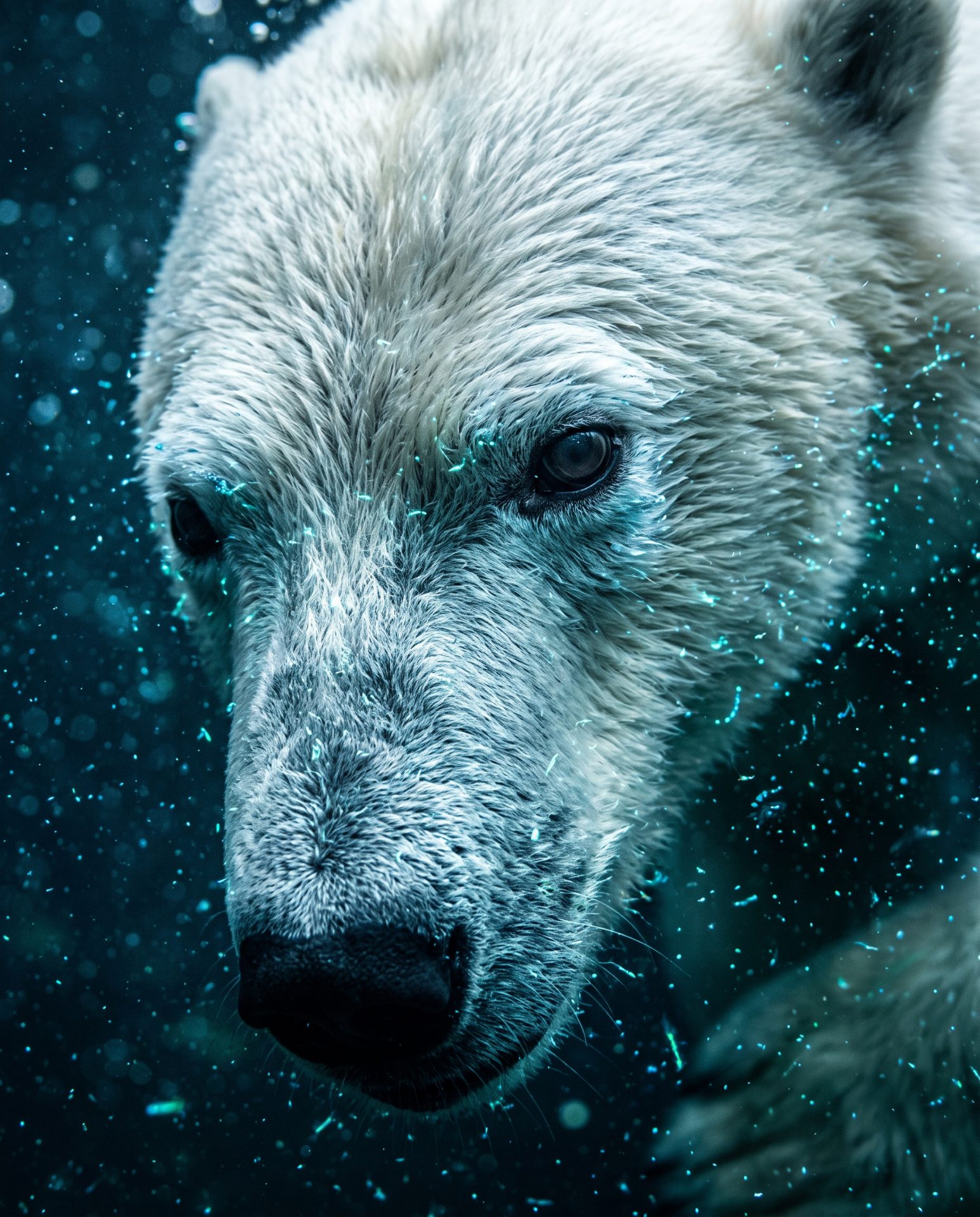 Polar Bear Underwater Gaze