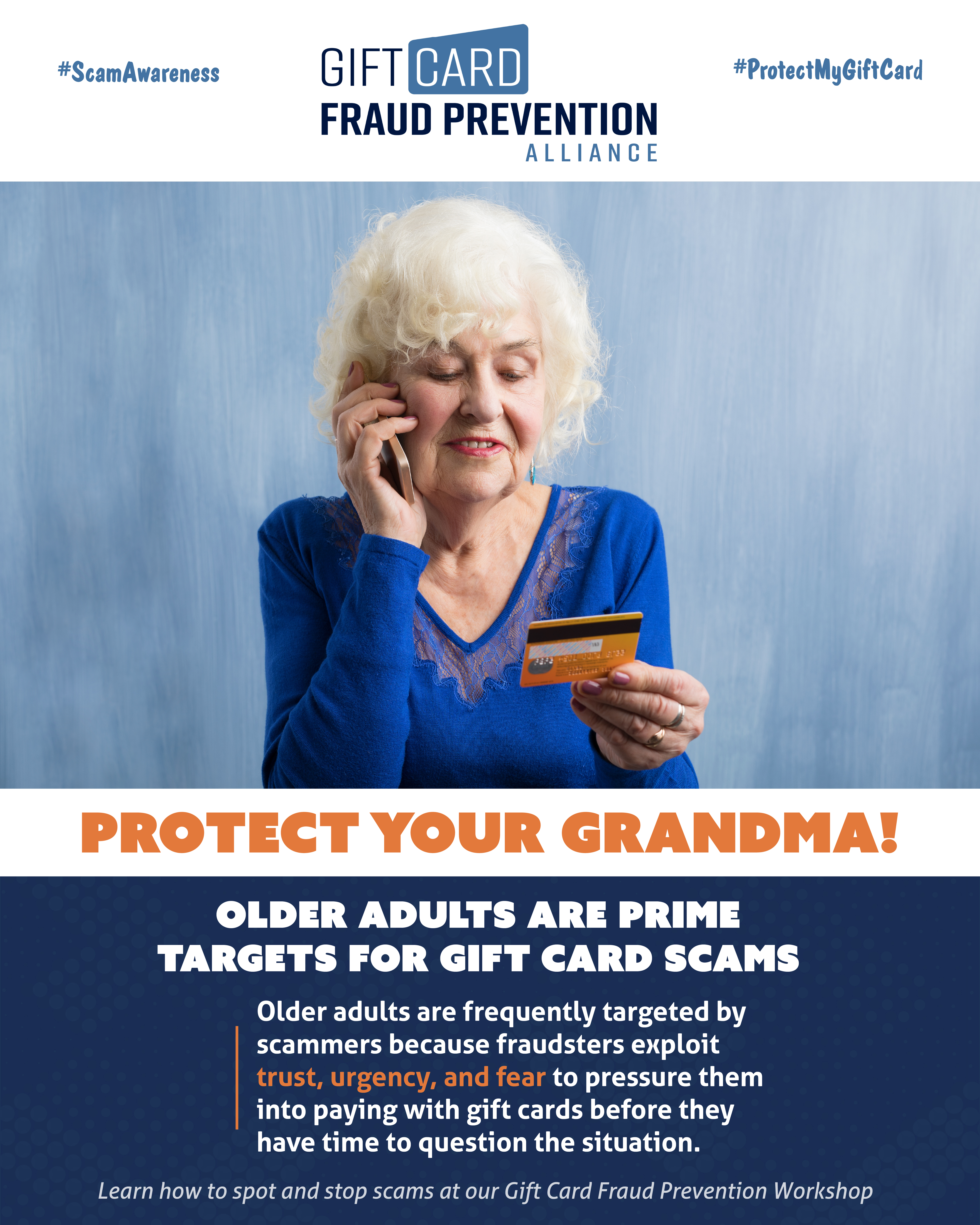 Gift card fraud workshop promotional LinkedIn ad