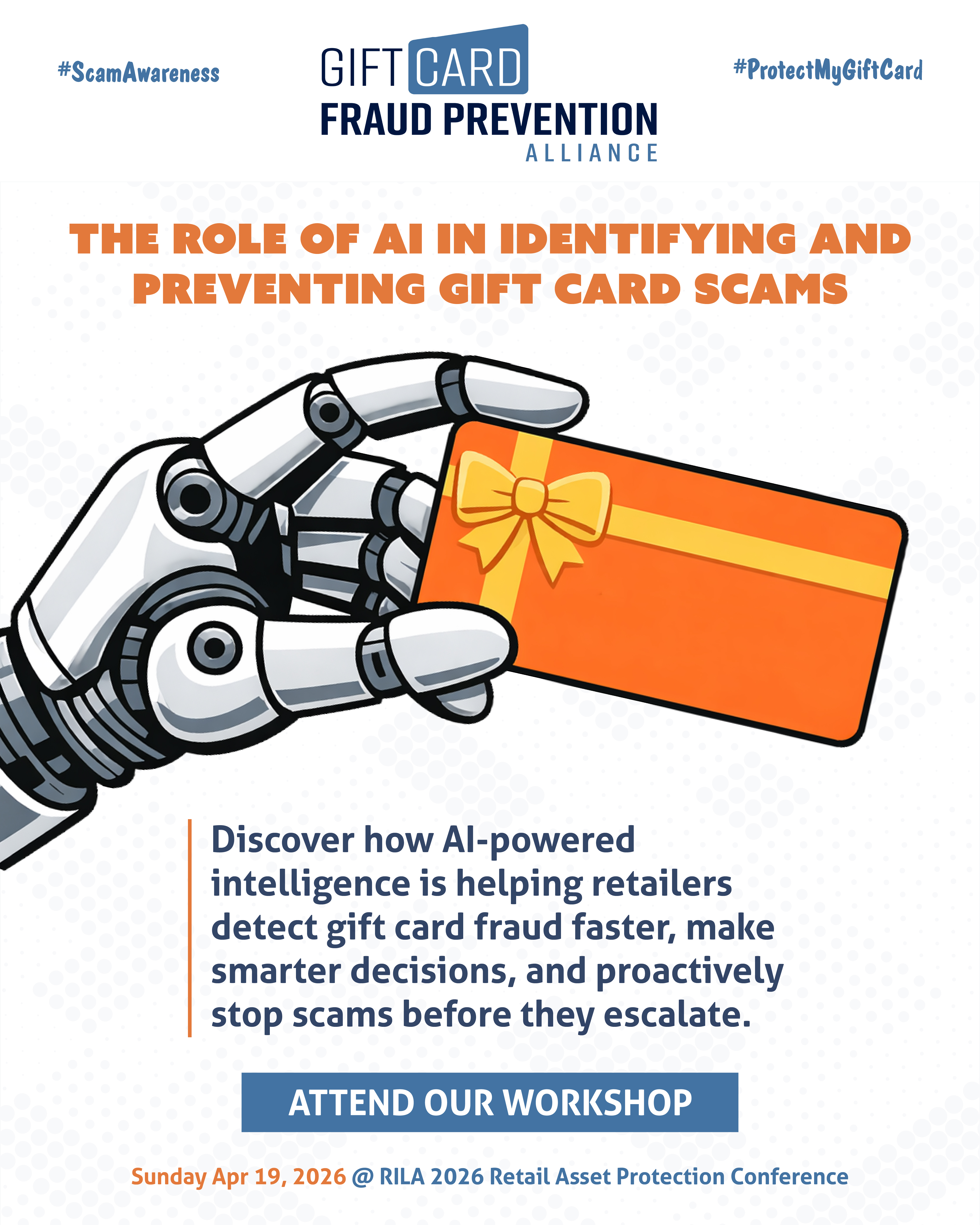 Gift card fraud prevention workshop LinkedIn ad