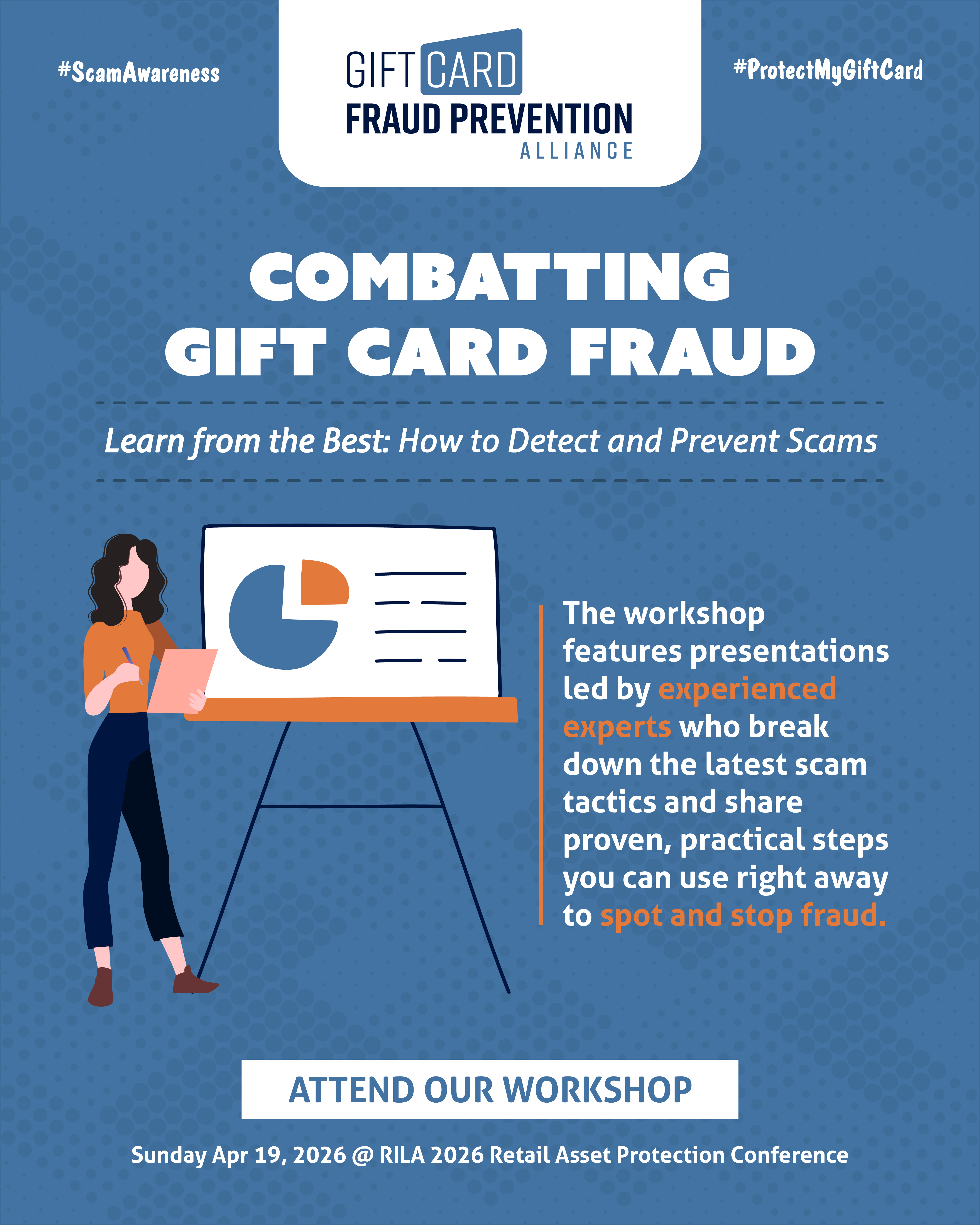 Gift card fraud prevention workshop social media ad