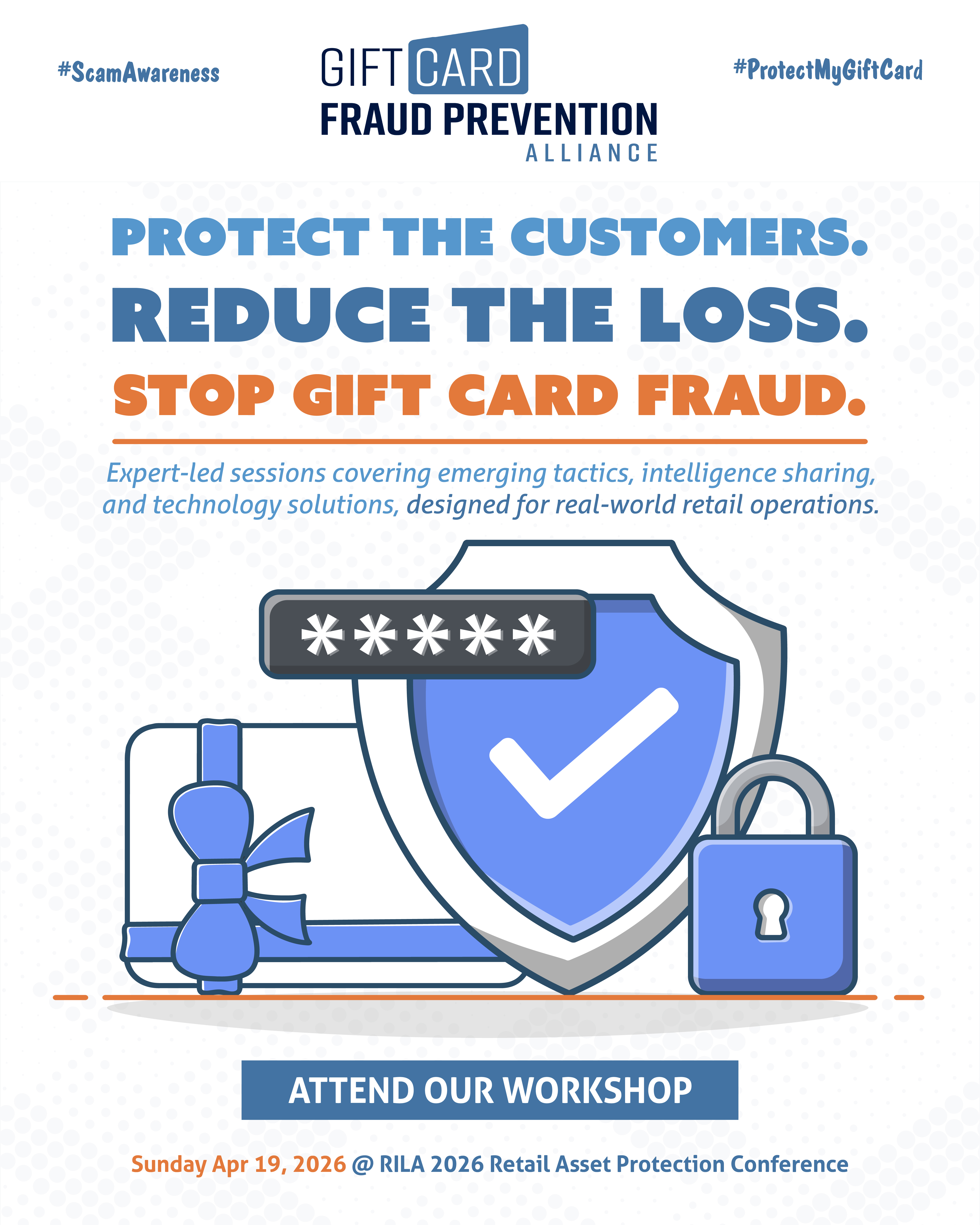 Gift card fraud awareness campaign LinkedIn ad