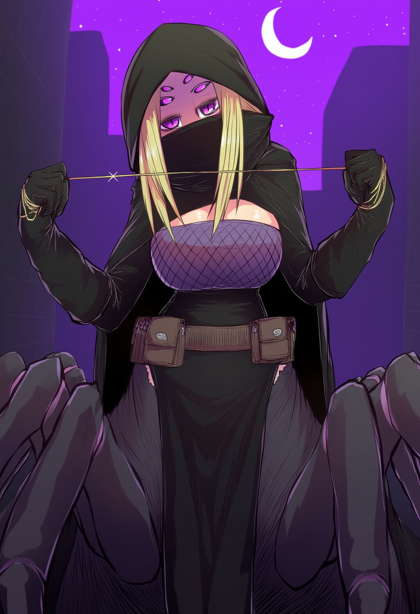 Seamstress by day, assassin by night. Uses her own silk for clothes and lethal takedowns.
